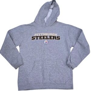 Pittsburgh Steelers Mens Size‎ Small Hoodie Hooded Pullover Sweatshirt Gray